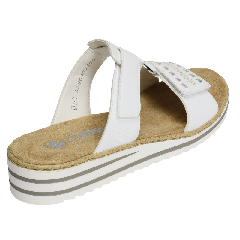 V0636 Blanc, Mules Rieker