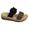 V2392 Noir Léopard, Mules Rieker