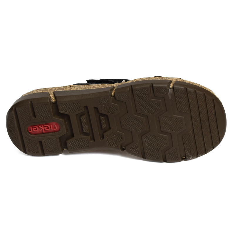 V2392 Noir Léopard, Mules Rieker