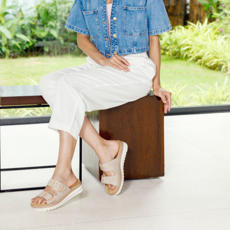 D0Q66 Beige, Mules Remonte