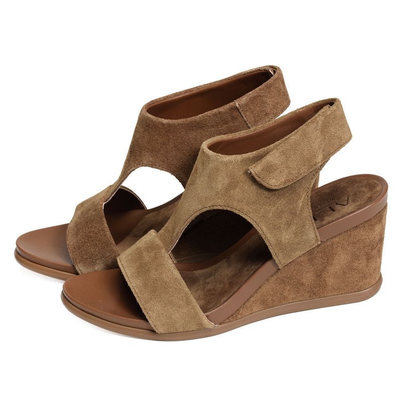 YARA 5614 Camel, Sandales compensées Alpe