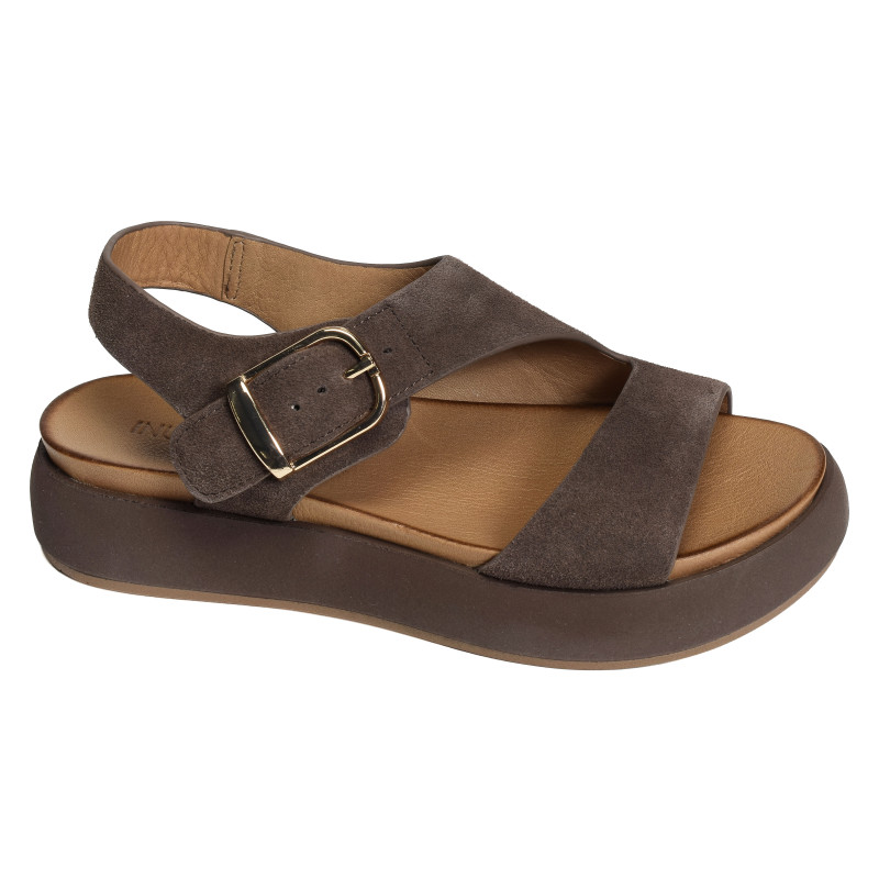 A96064 Chocolat, Nu-Pieds à plateforme Inuovo