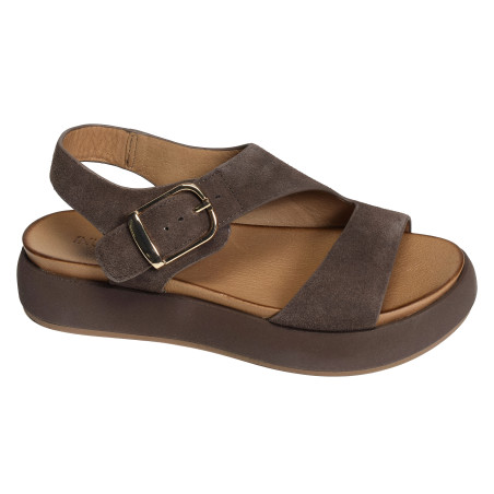 A96064 Chocolat, Nu-Pieds à plateforme Inuovo