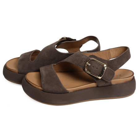 A96064 Chocolat, Nu-Pieds à plateforme Inuovo