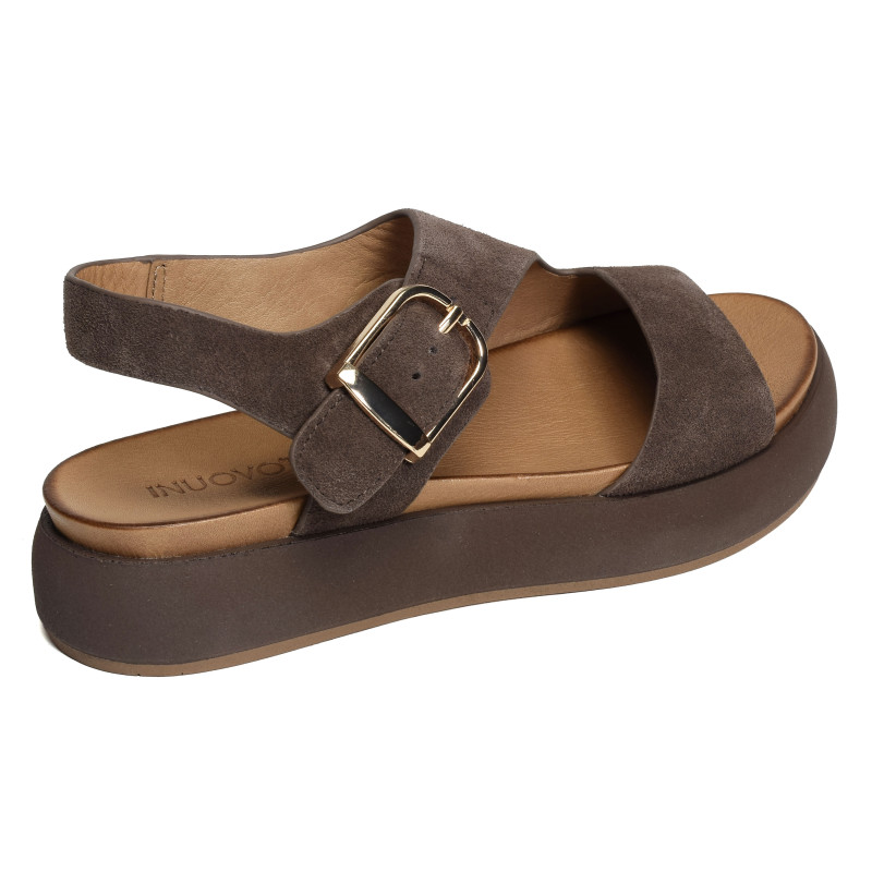 A96064 Chocolat, Nu-Pieds à plateforme Inuovo
