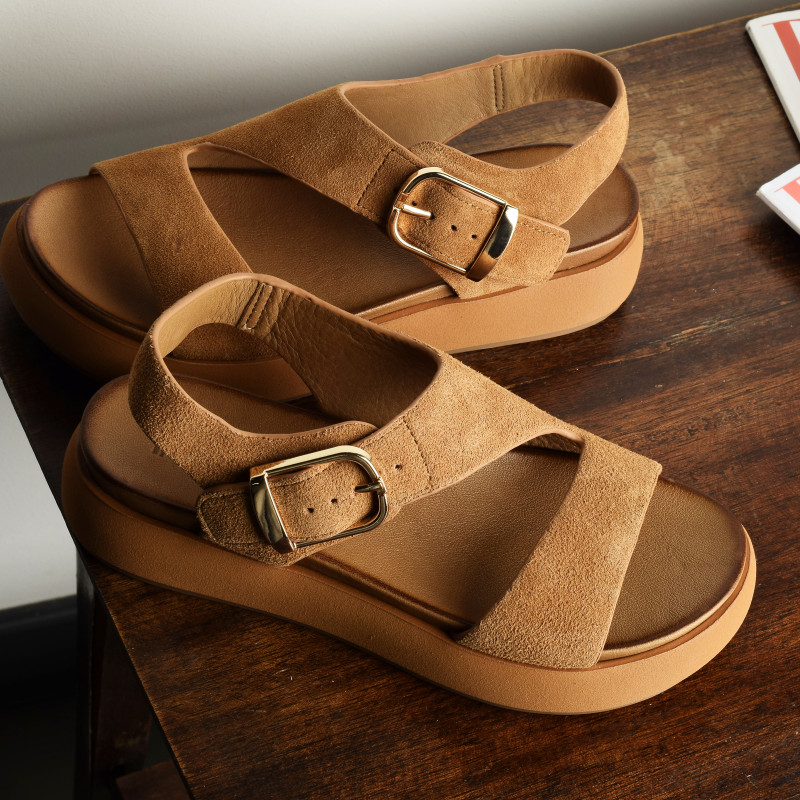 A96064 Marron, Nu-Pieds à plateforme Inuovo