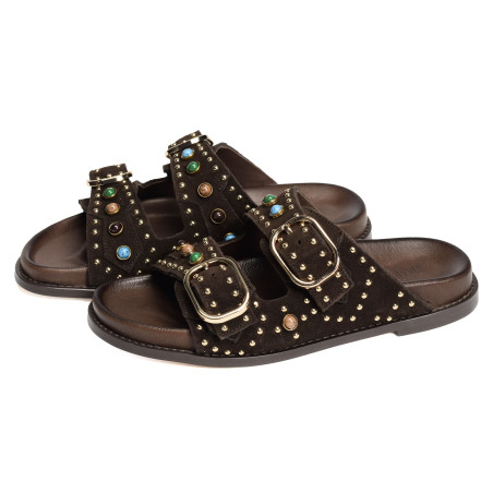 D51049 Chocolat, Mules Inuovo