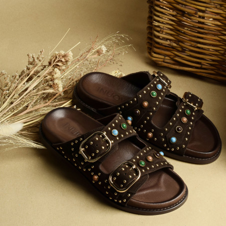 D51049 Chocolat, Mules Inuovo