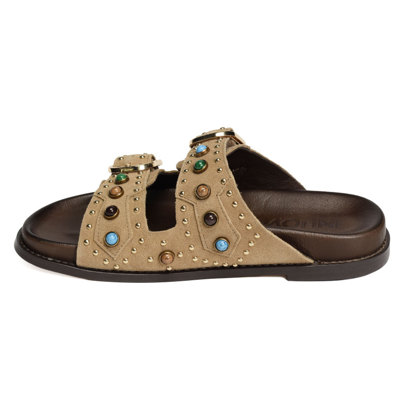 D51049 Tan, Mules Inuovo