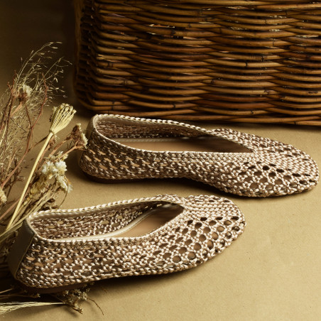 YTA009 Champagne, Ballerines Inuovo