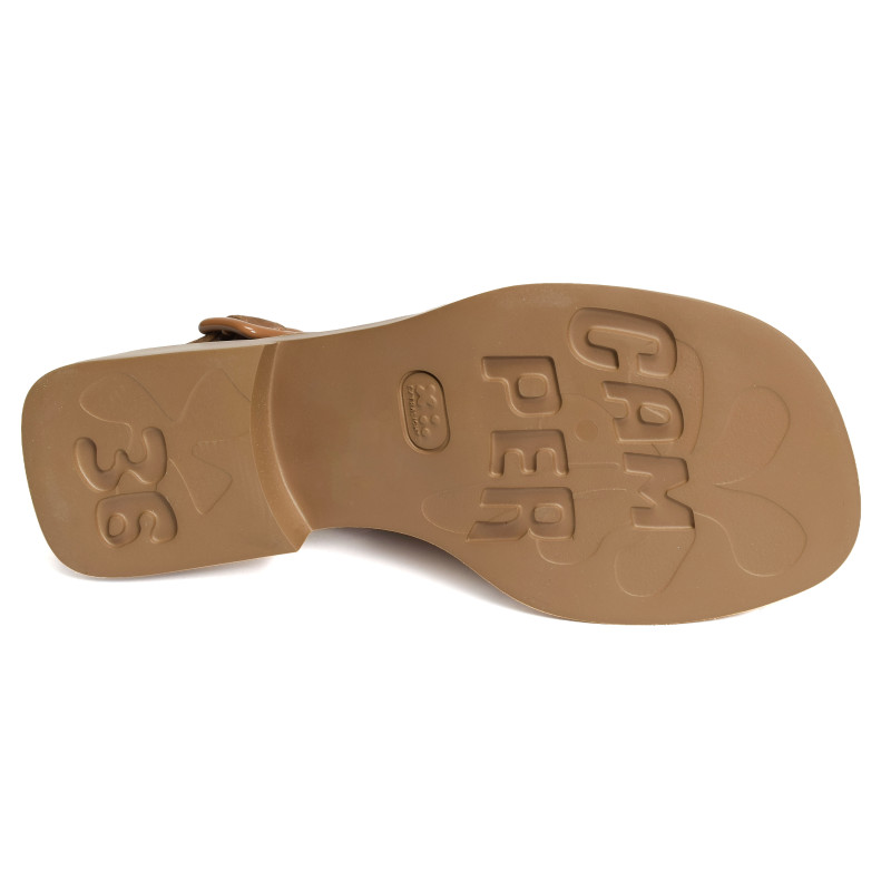 DANA K201600 Camel, Sandales plates Camper