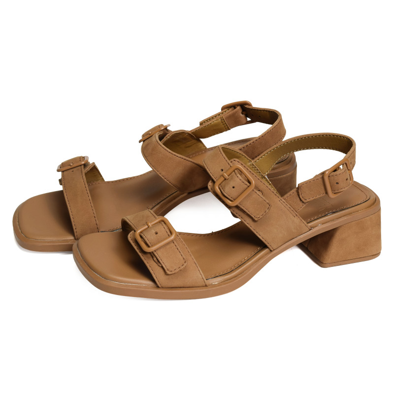 KORA K201739 Camel, Nu-Pieds à talon Camper