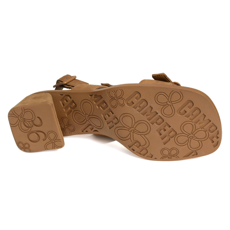 KORA K201739 Camel, Nu-Pieds à talon Camper