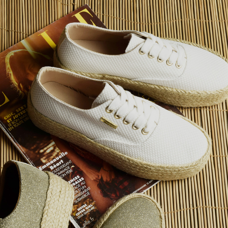 COSMIC PRINT Ecru, Espadrilles Les Tropéziennes