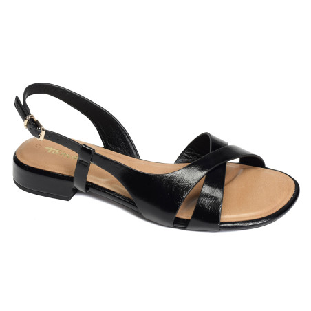 28123 Noir, Sandales plates Tamaris