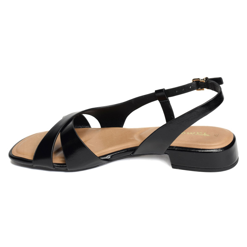 28123 Noir, Sandales plates Tamaris