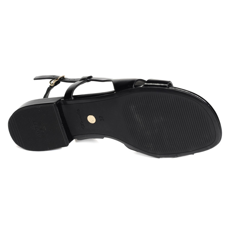 28123 Noir, Sandales plates Tamaris