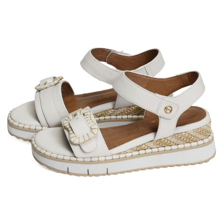 28223 Blanc, Sandales compensées Tamaris