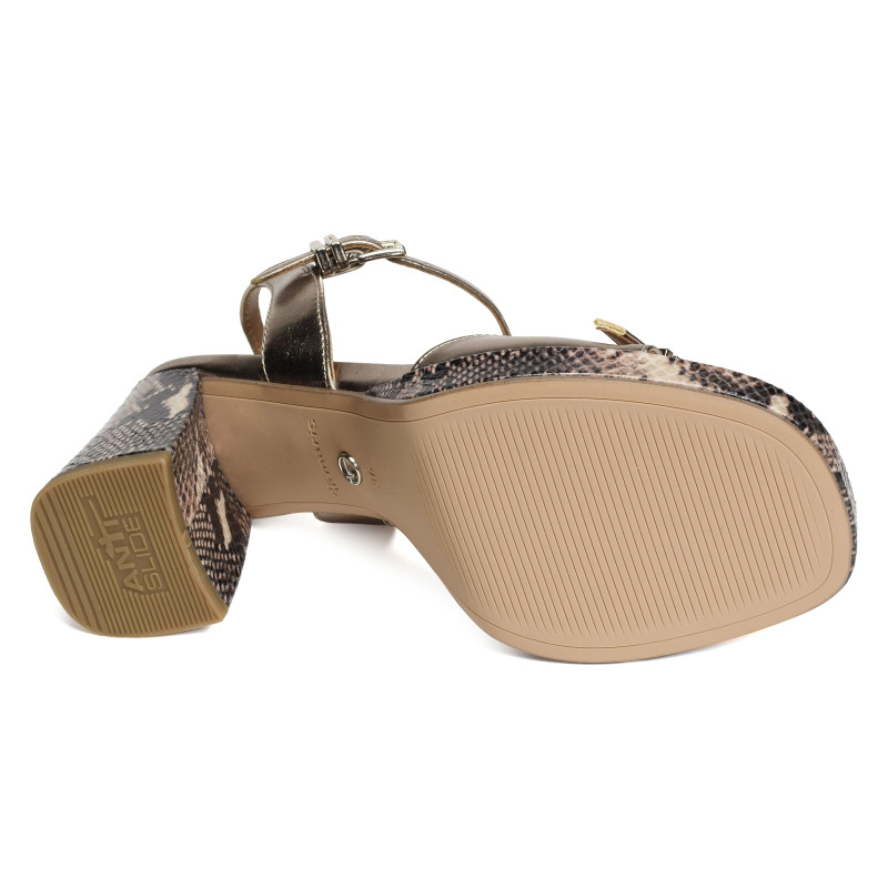 28317 Bronze, Nu-Pieds à talon Tamaris