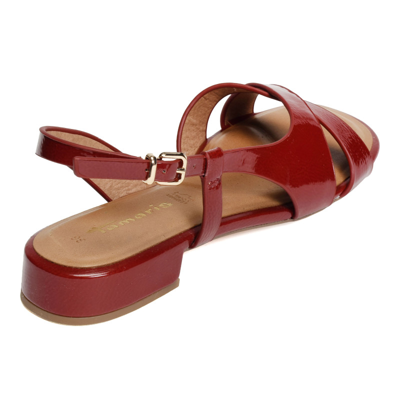 28123 Verni Rouge, Sandales plates Tamaris