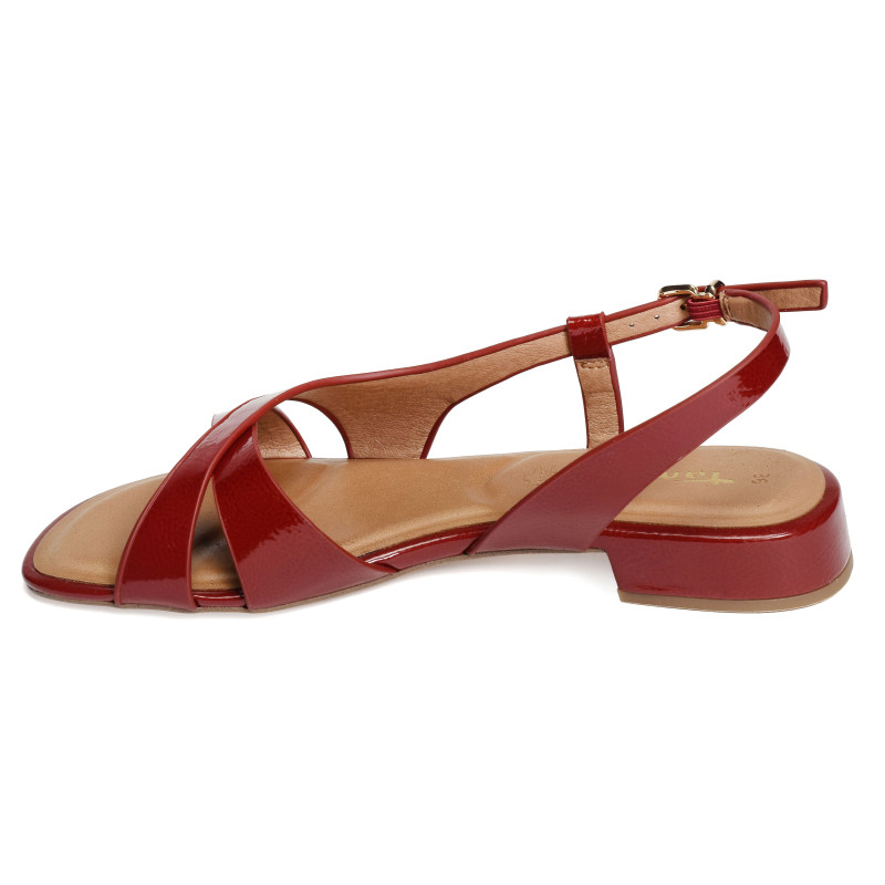 28123 Verni Rouge, Sandales plates Tamaris