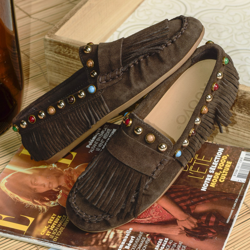 E29015 Chocolat, Mocassins Inuovo