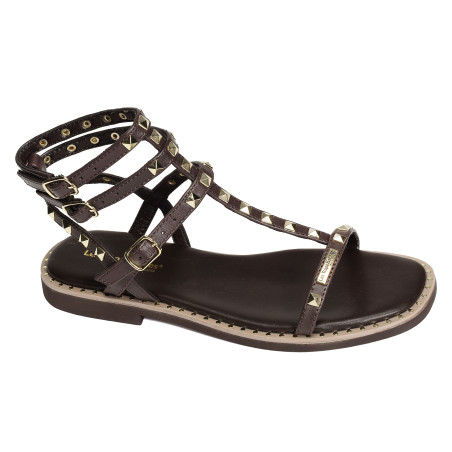 CORALIE Chocolat, Sandales plates Les Tropéziennes