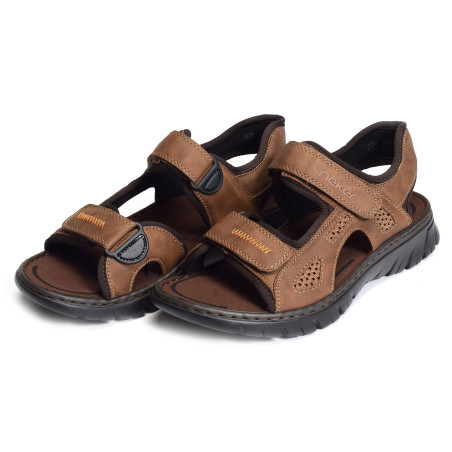 26761 Marron, Sandales plates & Nu-Pieds Rieker
