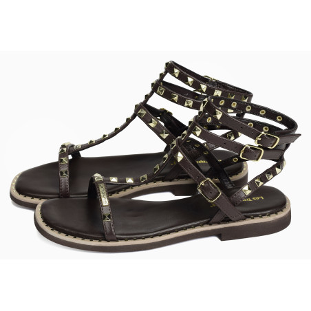 CORALIE Chocolat, Sandales plates Les Tropéziennes