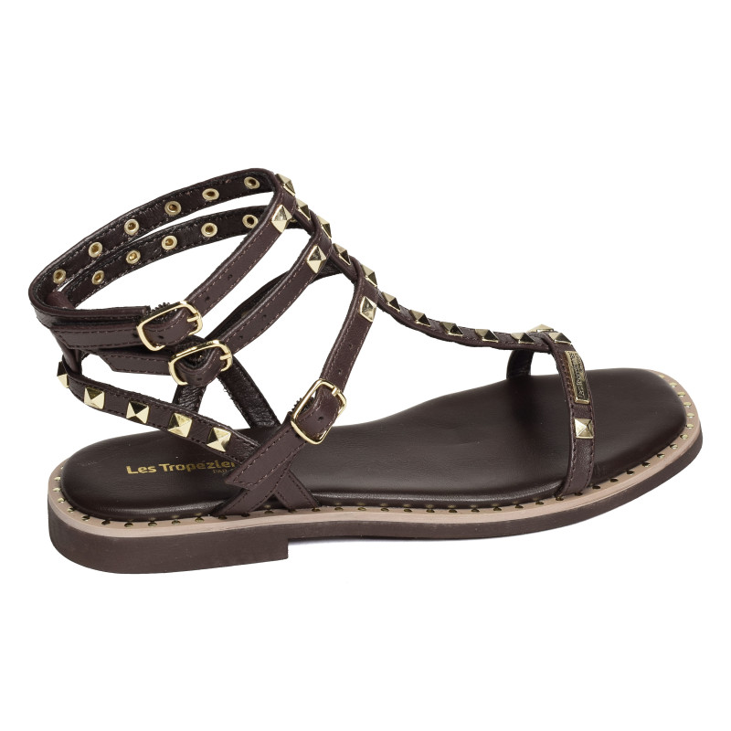 CORALIE Chocolat, Sandales plates Les Tropéziennes