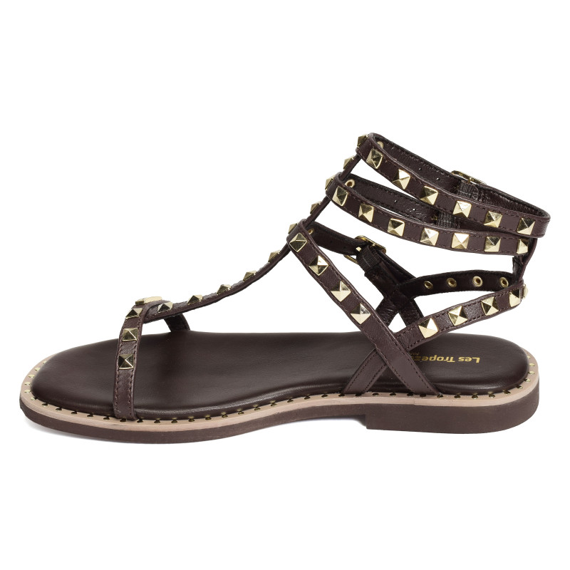 CORALIE Chocolat, Sandales plates Les Tropéziennes