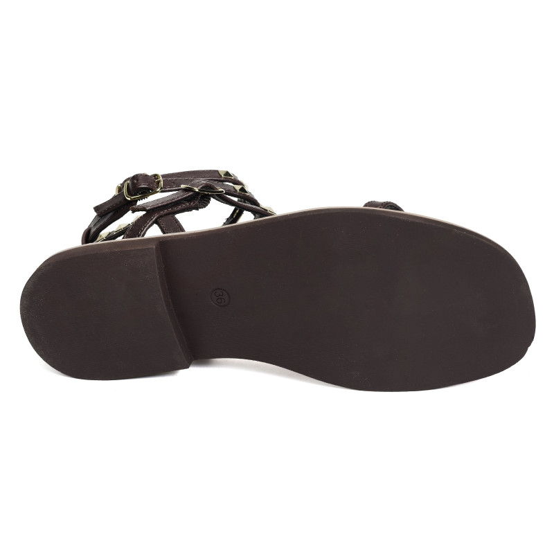 CORALIE Chocolat, Sandales plates Les Tropéziennes