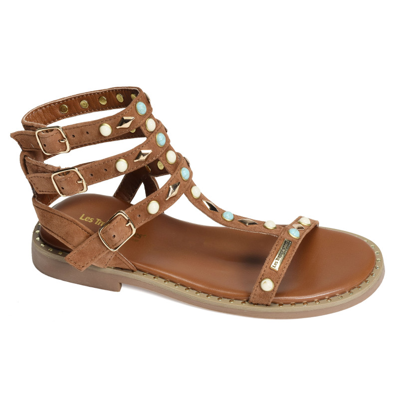 CORIKA Camel, Sandales plates Les Tropéziennes