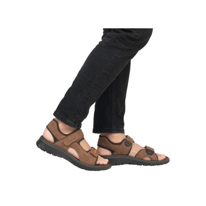 26761 Marron, Sandales plates & Nu-Pieds Rieker