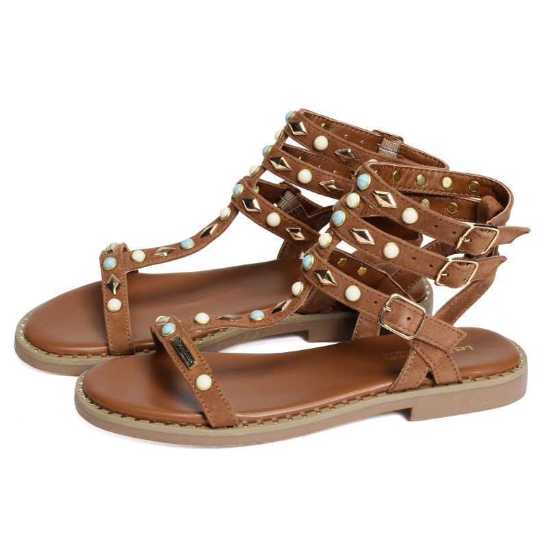 CORIKA Camel, Sandales plates Les Tropéziennes