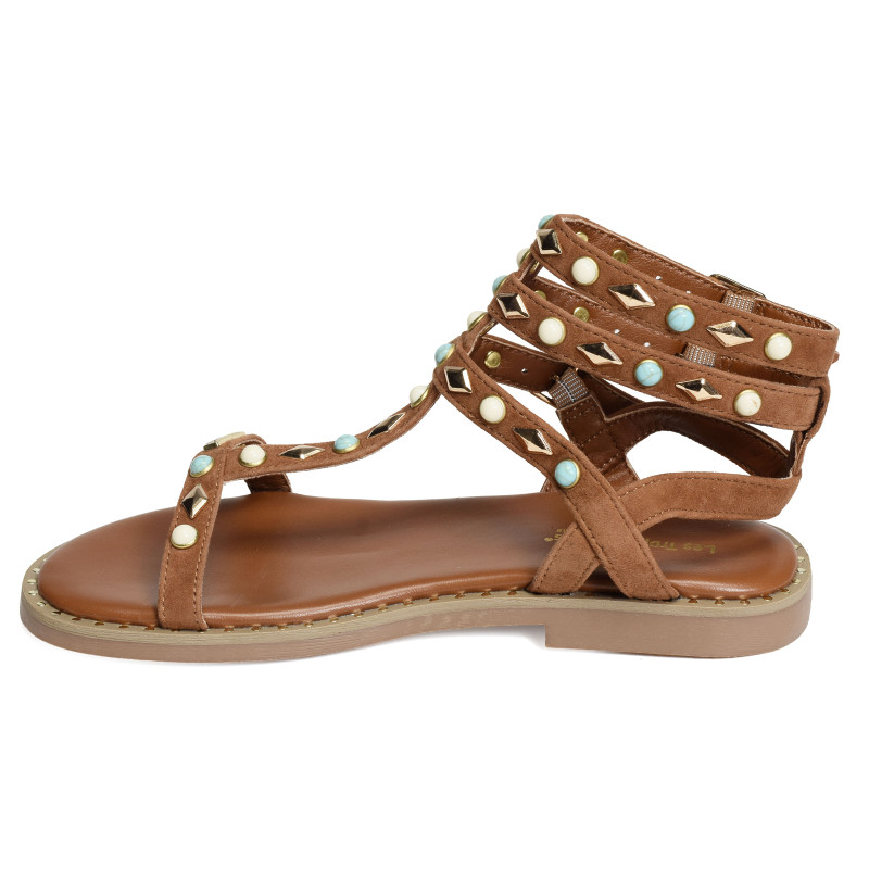 CORIKA Camel, Sandales plates Les Tropéziennes