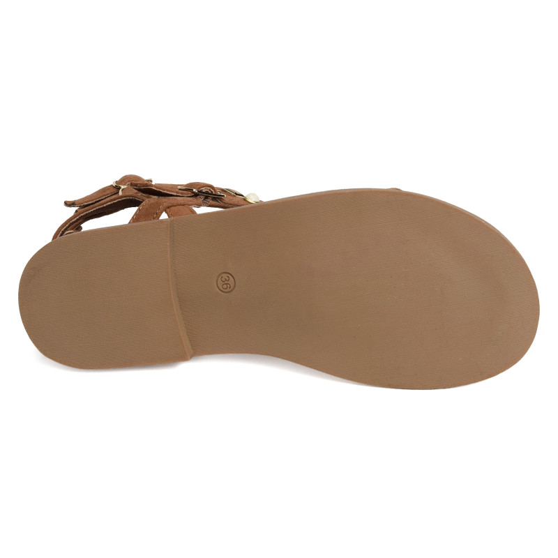 CORIKA Camel, Sandales plates Les Tropéziennes