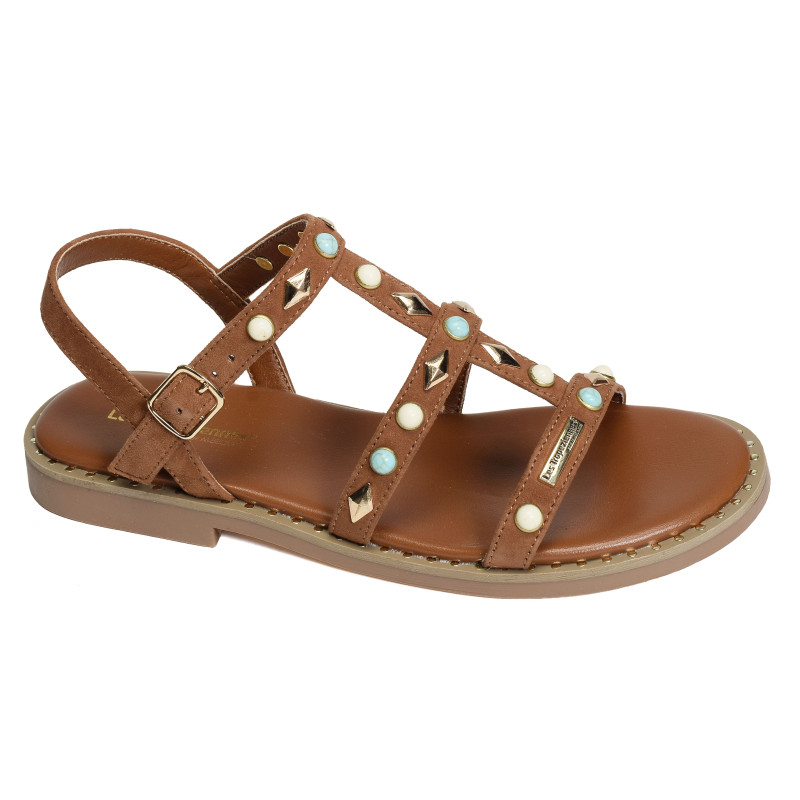 CORIKALOW Camel, Sandales plates Les Tropéziennes