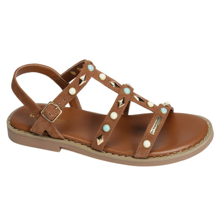 CORIKALOW Camel, Sandales plates Les Tropéziennes