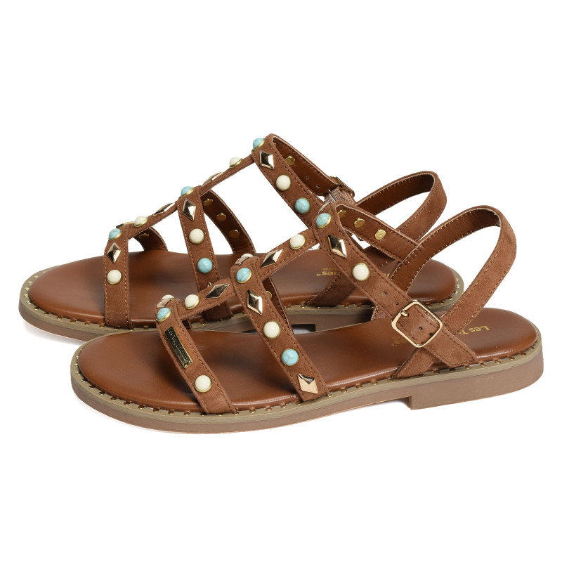 CORIKALOW Camel, Sandales plates Les Tropéziennes
