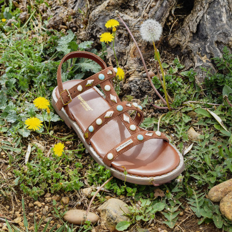 CORIKALOW Camel, Sandales plates Les Tropéziennes