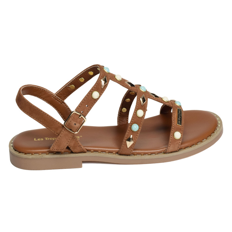 CORIKALOW Camel, Sandales plates Les Tropéziennes