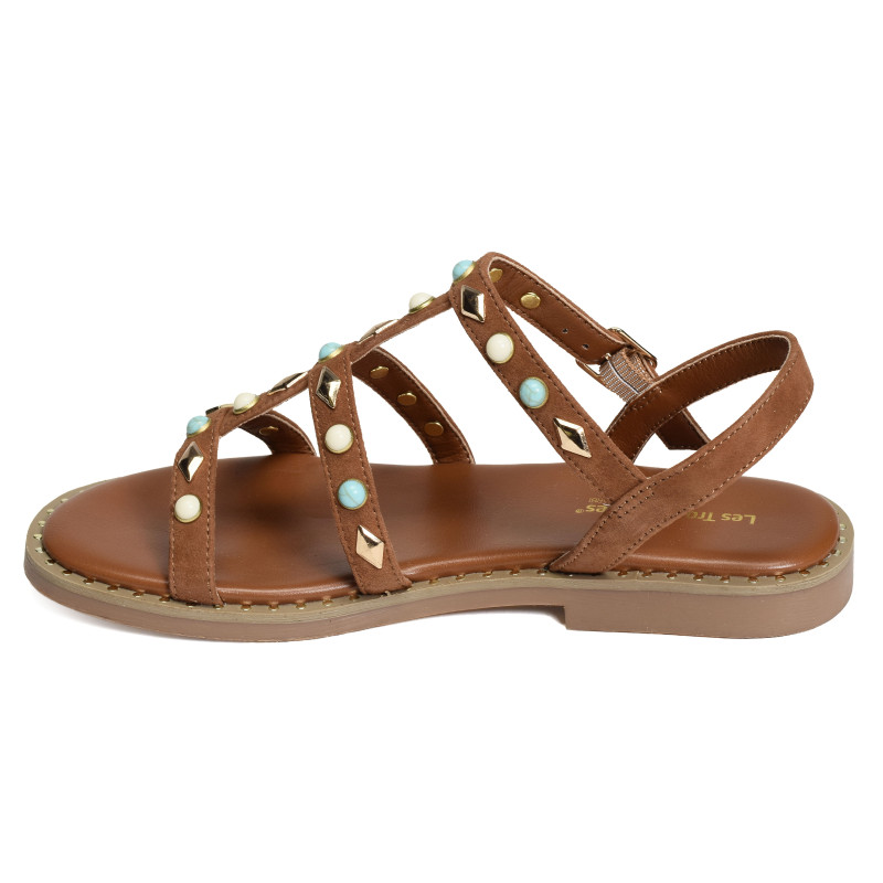 CORIKALOW Camel, Sandales plates Les Tropéziennes