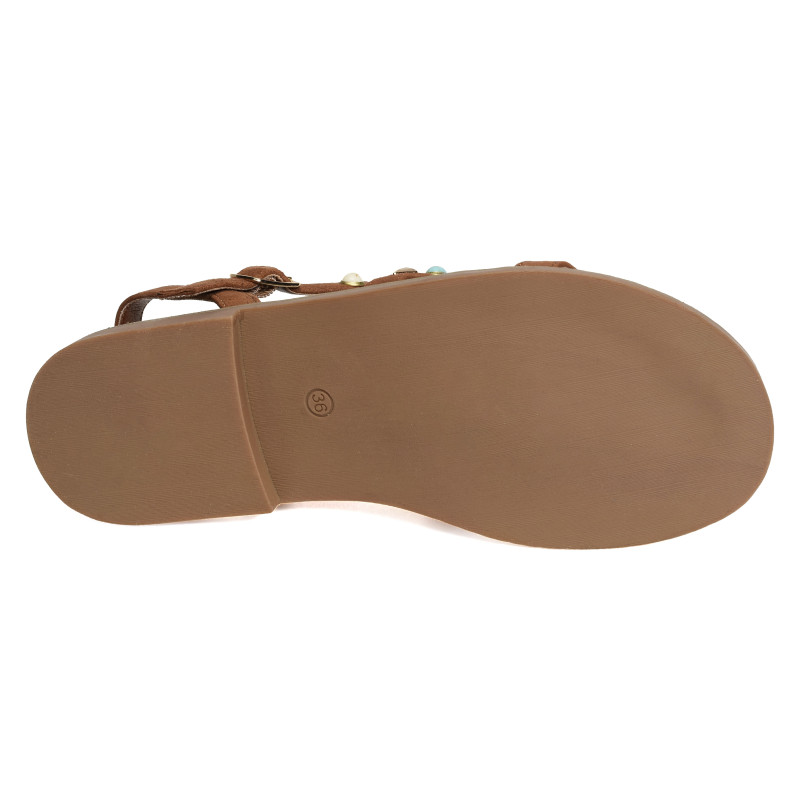 CORIKALOW Camel, Sandales plates Les Tropéziennes