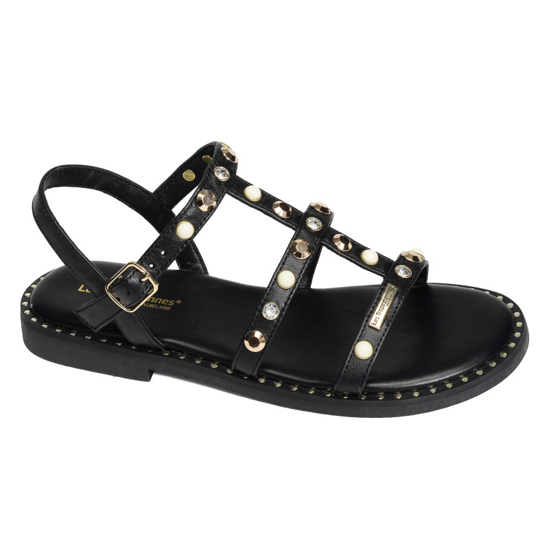 CORLYLOW Noir, Sandales plates Les Tropéziennes