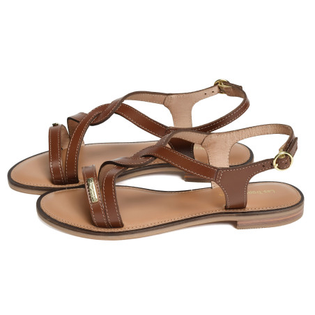 HASTRAL Tan, Sandales plates Les Tropéziennes