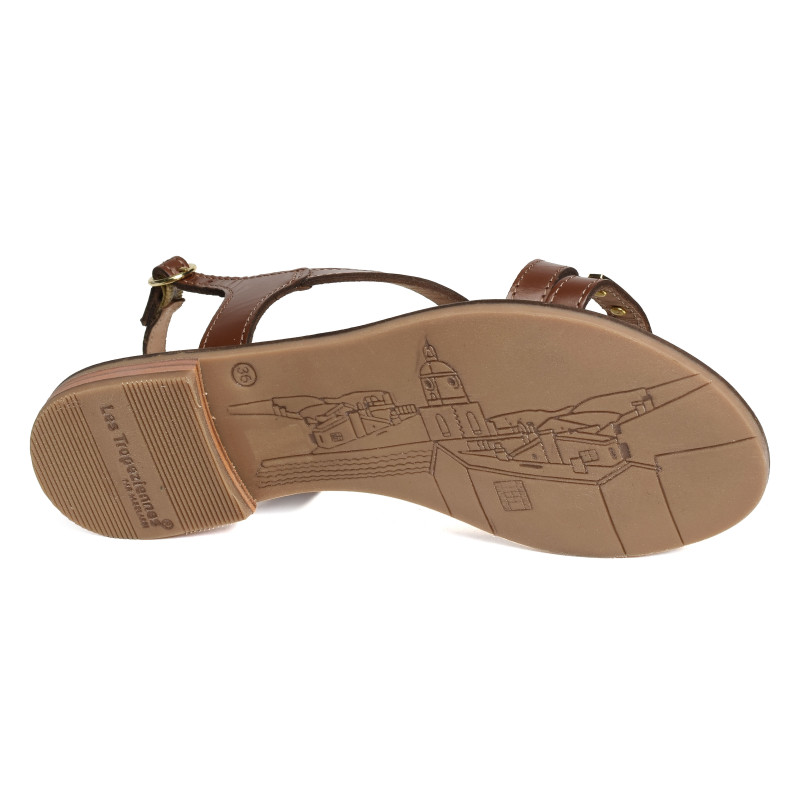 HASTRAL Tan, Sandales plates Les Tropéziennes