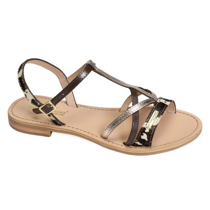 HIROGUMPO Vache, Sandales plates Les Tropéziennes