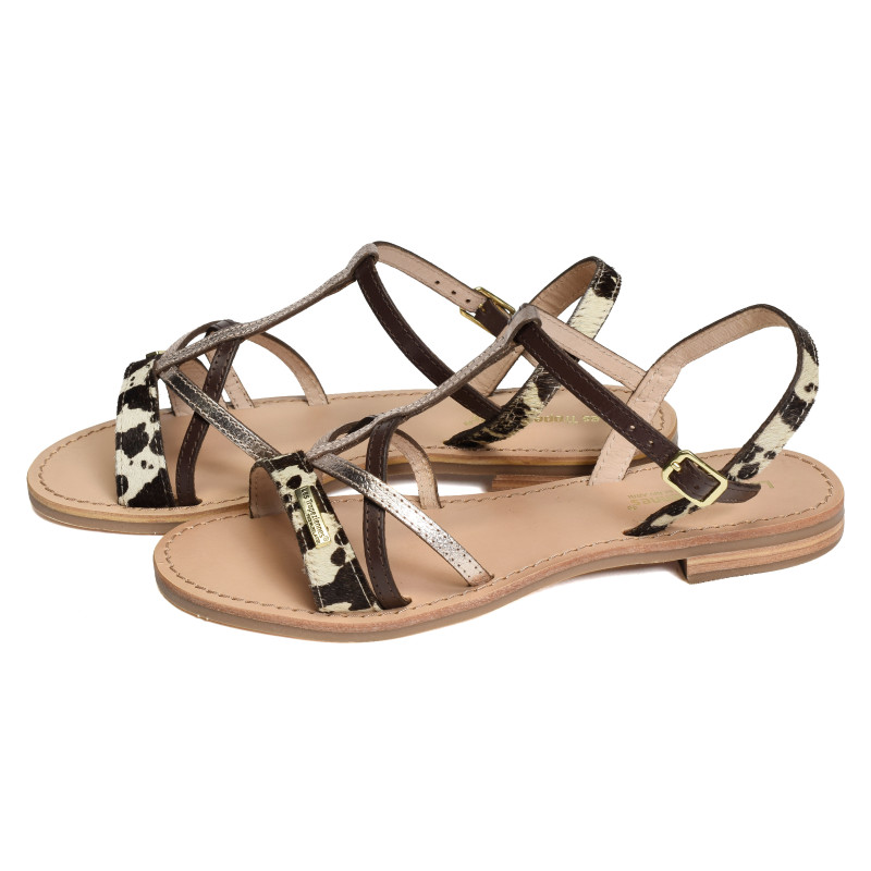 HIROGUMPO Vache, Sandales plates Les Tropéziennes