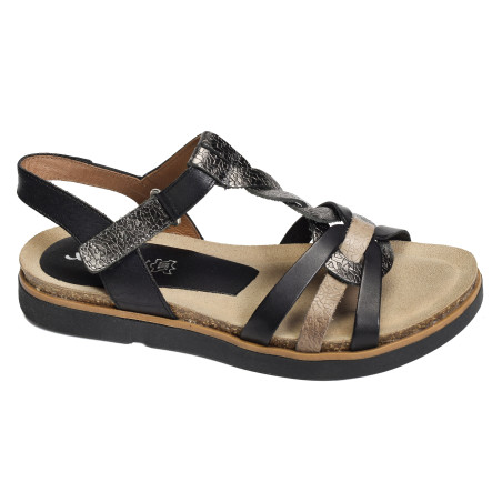 1532 Noir, Sandales plates Xapatan